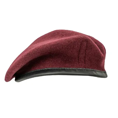 100% Wool BRITISH BERET- All Sizes MAROON Parachute Regiment Army Cap Hat Para • $31.95