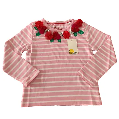 Mini Boden Soft Cotton   FESTIVE APPLIQUE   Shirt.  2-3 Years. Great Gift Idea! • $21.98