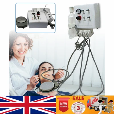 Portable Dental Unit With Air Compressor & Suction – 3-Way Syringe, 4-Hole System