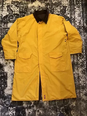 Vintage 90s Unisex Unlimited Gear Reversible Rain Trench Coat/Duster Jacket XXL • $75.99