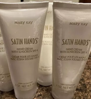 Lot Of  2 Mary Kay Satin Hands Hand Cream 3 Oz W/Sunscreen - Brand New & Sealed • $14.45