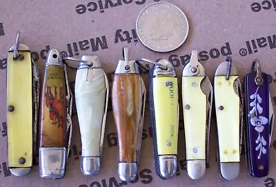 8 Miniature Pocket Knives HAMMER-BRAND KENT COLONIAL RICHARDS Watch Fob KNIFE • $15.28