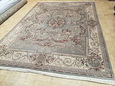 $2495 • Buy 9x12 Chinese Rug Vintage Aubusson Savonnerie Authentic 100% Wool Oriental Fine