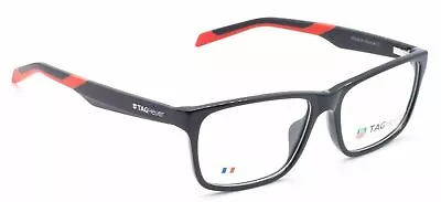 Authentic TAG HEUER TH 552 006 Men's Eyeglasses // 57mm Black-Red Frame *NEW* • $290