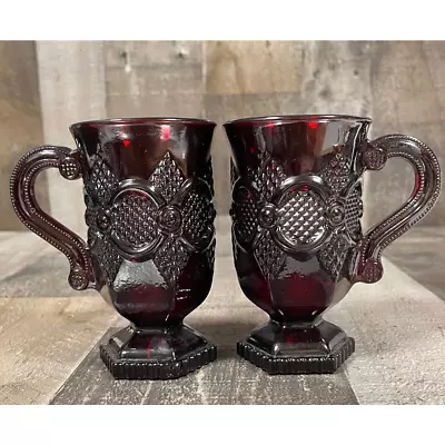 Avon Cape Cod Ruby Mugs Set Of 2 • $25