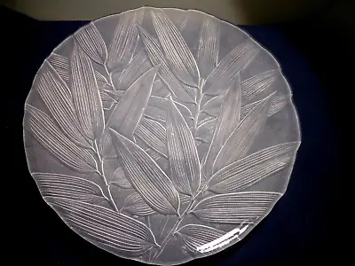 Mikasa PALM BEACH Buffet Platter Serving Plate 14  Bamboo Frosted Leaf Tropical • $17.75