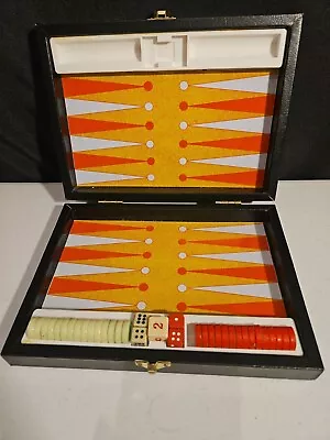 Vintage Travel Magnetic Backgammon Set Complete With Case • $39.99