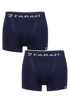 Farah Men's Seamless Trunks Soft Stretch Microfibre Tagless For Comfort - 2 Pack • £17.99