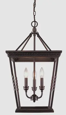 Golden Lighting Davenport 3-Light Etruscan Bronze Pendant Lantern Light Fixture • $279.87