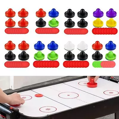 4 Air Hockey Pushers And 8 Pucks Air Hockey Paddles For Game Tables Family • $17.30