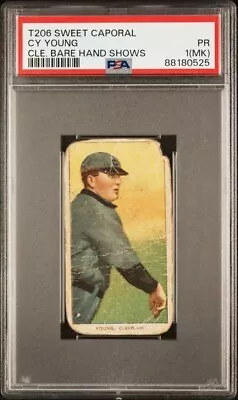 T206 Sweet Carporal Cy Young HOF Cleveland PSA 1 MK • $512