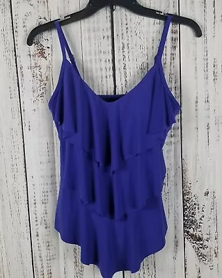 Magicsuit Womens Rita Tiered Tankini Top Purple Size 8 • $20