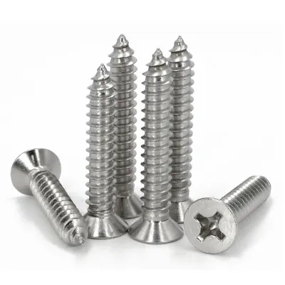 £3.27 • Buy A4 Marine Grade Stainless Steel Countersunk Chipboard Wood Screws Pozi Drive