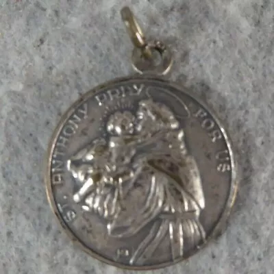 St Anthony Pray For Us Behold St Christopher Pendant Go Your Way In Safety Vtg • $18.99