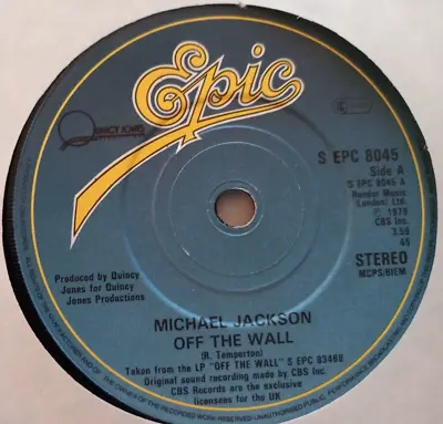 Michael Jackson ~ Off The Wall - UK 7  Single 1979 [4 For £3 Post] • £1.20