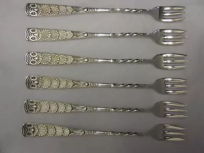 1847 Rogers / International Owl 1892 Set 6 Silverplated Cocktail Oyster Forks 6  • $69.44