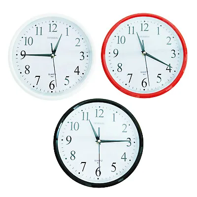 $16.99 • Buy Wall Clock Silent Non Ticking -Quality Quartz, 10 Inch Round Easy To Read Home/O