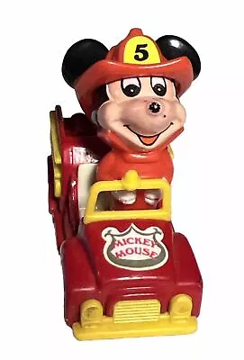 Vintage Diecast Mickey Mouse Walt Disney Productions Fire Truck Made In China • $10