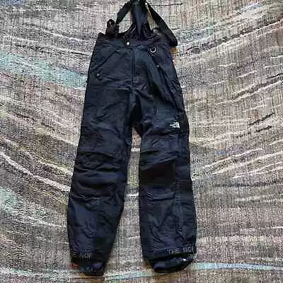 Men's The North Face Black Winter Snow Pants Summit Ski Bibs Overalls Sz Medium • $38