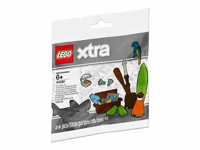 LEGO Xtra 40341 Beach Accessories Pirate Shark Polybag New/Sealed/Hard To Find • $15