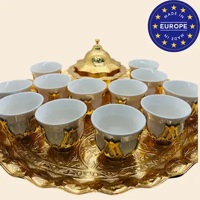 £39.99 • Buy Turkish Coffee Espresso Set For12 - White And Gold - Home, Table And Party