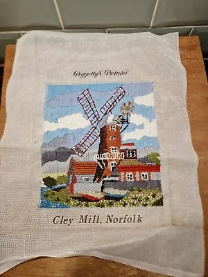 Peggally's Pictures Long Stitch Tapestry Needlepoint Cley Mill Norfolk Finished • £0.99