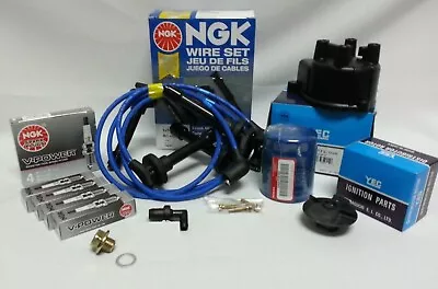 Cap-Rotor-NGK Wires-Spark Plug PCV Tine Up Kit 88-91 Honda Civic CRX D16A6 • $116.99