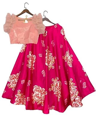 $36.25 • Buy Designer Girls Lehenga Choli Readymade Ethnic Wear Kids Lehenga, Festive Wear