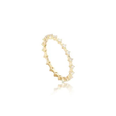 14K Gold 0.30 Ct. Lab-Created Diamond Eternity Band Ring  Size-3 To 8 US • $250