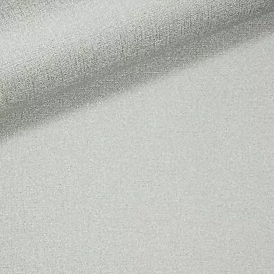 Arthouse Plain Metallic Silver Grey Linen Textured Heavyweight Vinyl Wallpaper • £9.99
