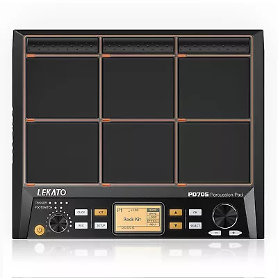 PD705 Percussion Pad 9-Trigger Multipad Tabletop Electric Drum MIDI Instrument • $315.99