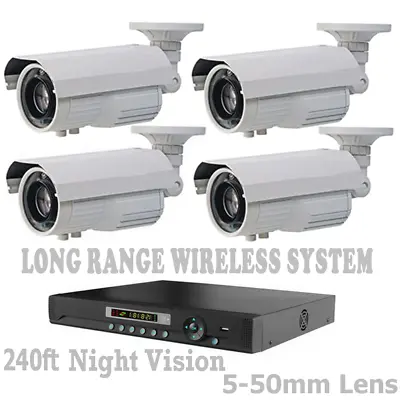 Security Camera Long Range/Distance Wireless Up To 6500 Feet CCTV System + NVR • $7399