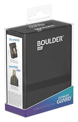 Ultimate Guard Boulder 40+ Deck Case BLACK Onyx Holds Double Sleeved Cards • $9.99