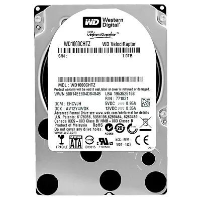 WD Velociraptor WD1000CHTZ 1TB SATA III 64MB 10000 RPM 2.5'' • $144.98