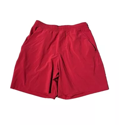 Lululemon Pace Breaker Shorts 7” Linerless Red Burgundy Men's Medium Athletic • $29.94