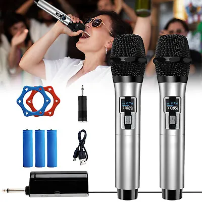 2PCS Professional VHF Wireless Microphone Handheld Mic System Karaoke W/Receiver • $26.99