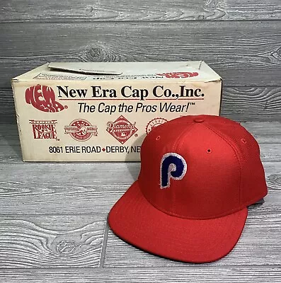 Vintage Philadelphia Phillies New Era Pro Model Snapback Hat Cap USA S/M 80s 90s • $39.99