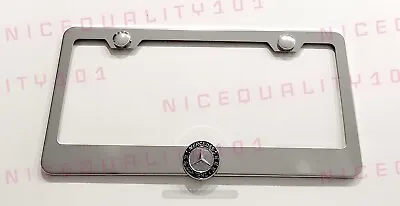 3D Mercedes Benz Stainless Steel Chrome Finished License Plate Frame Rust Free • $19.99