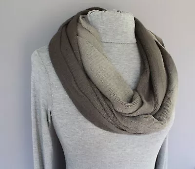 Black Grey Ombre Scarf Circle Infinity Endless Loop Long Scarf Super Soft • $24.99