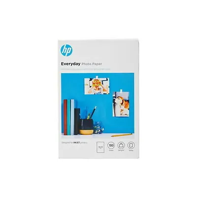 HP 10x15 (6 X4 ) EVERYDAY GLOSSY PHOTO PAPER 200GSM - 100 SHEETS - CR757A • £12.97