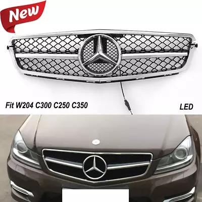 AMG W204 Grille W/ Led Emblem For Mercedes Benz C-Class 2008-2014 C200 C230 C300 • $98.99