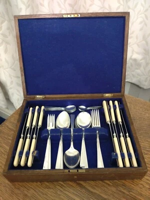 £67.95 • Buy VINTAGE 50 PIECE Silver Plate CUTLERY CANTEEN By Viners Of Sheffield
