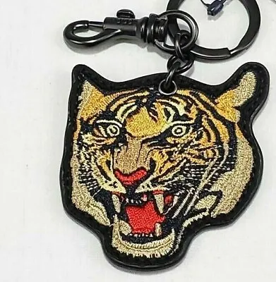 Polo Ralph Lauren Tiger Embroidered Leather Key Fob  NIB NEW • $49.99