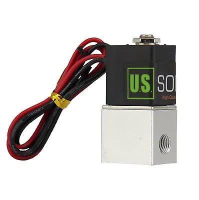 U.S. Solid 1/4  Pneumatic Electric Solenoid Valve 2 Way 2 Port DC 12V Air Water • $12.99