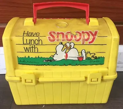 Vintage 1968 Snoopy  Peanuts  King-seeley Yellow Lunch Box *missing Thermos* • $16.99