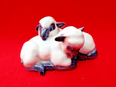 ROYAL COPENHAGEN 2769 Pair Of Sleeping Lambs Vintage Figurine • £19.99