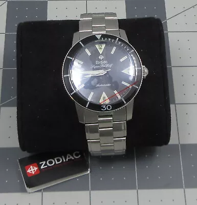 Zodiac Super Sea Wolf Men's Black Dial Watch ZO9209 • $700