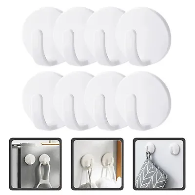 8-24PC Heavy Duty Magnetic Hooks Hanger Hold Punch Free Door Hanger Locker Hook • £10.18