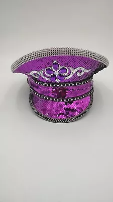 Purple Steampunk Sequin Hat Costume Party Hat • $23.99