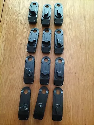 12PCS Awning Tarp Clips Set Tent Clamp Buckle Heavy Duty Camping Tool Black • £6.99